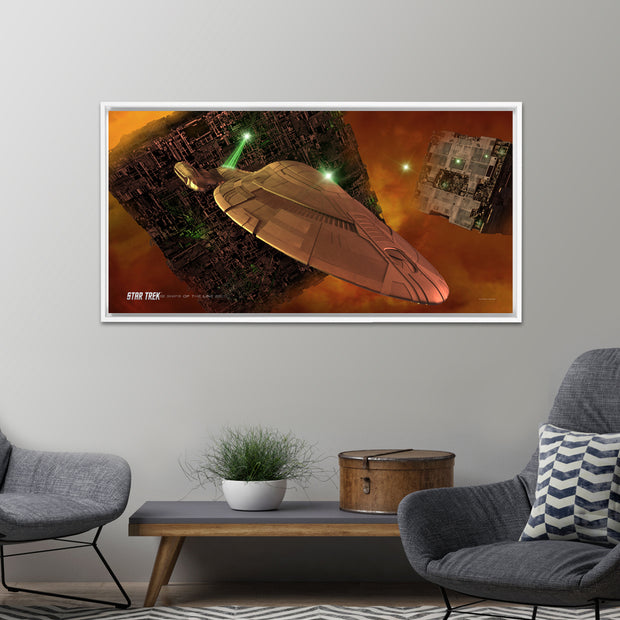Star Trek: Voyager Ships of the Line Armored Voyager Floating Frame Wrapped Canvas