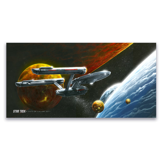 Star Trek: The Original Series Ships of the Line Oceans of Blue and Seas of Fire Removable Wall Cling