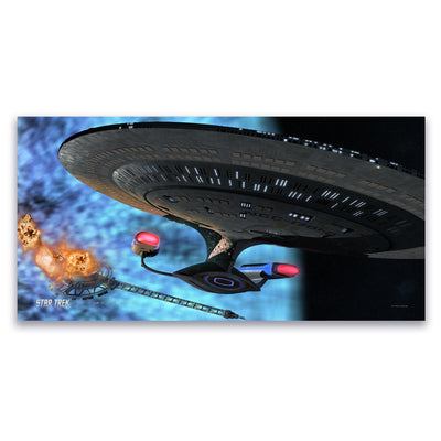 Star Trek: The Next Generation Ships of the Line Quantum Mystery Satin Poster