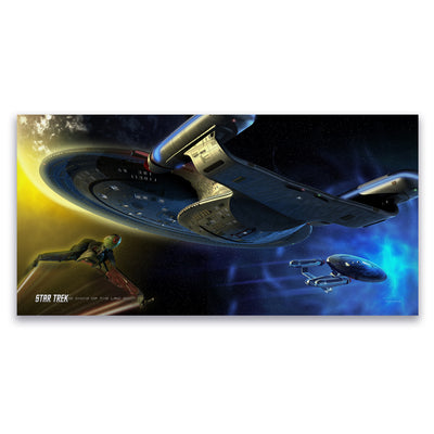 Star Trek: The Next Generation Ships of the Line Yesterday's Enterprise Satin Poster