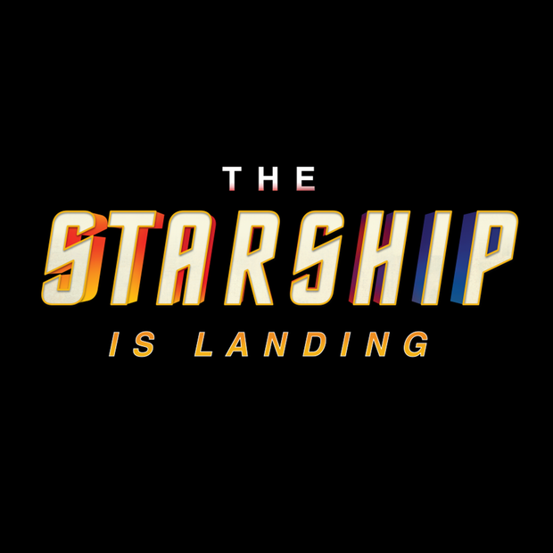 Star Trek The Starship Is Landing Black Mug