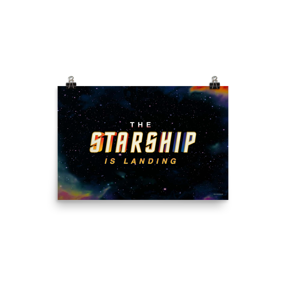 Star Trek The Starship Is Landing Premium Matte Paper Poster