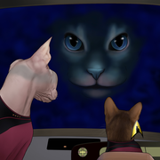 Star Trek: The Next Generation Hologram Cat Premium Tote Bag