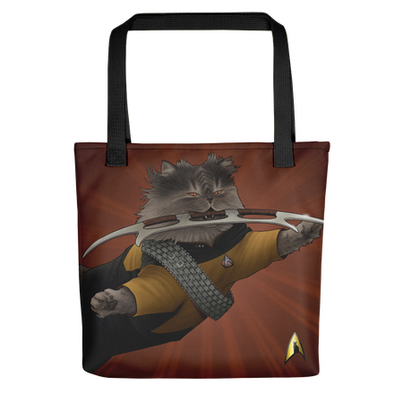 Star Trek: The Next Generation Worf Cat Premium Tote Bag