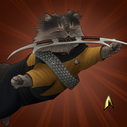 Star Trek: The Next Generation Worf Cat Premium Tote Bag