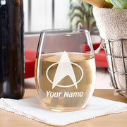 Star Trek: The Next Generation Delta Personalized Laser Engraved Stemless Wine Glass