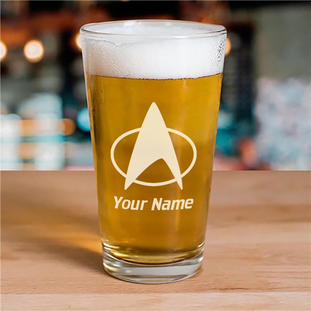 Star Trek: The Next Generation Delta Personalized Laser Engraved Pilsner Glass