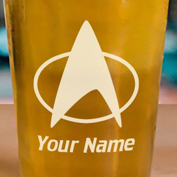 Star Trek: The Next Generation Delta Personalized Laser Engraved Pilsner Glass