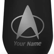 Star Trek: The Next Generation Delta Personalized Laser Engraved Wine Tumbler with Straw
