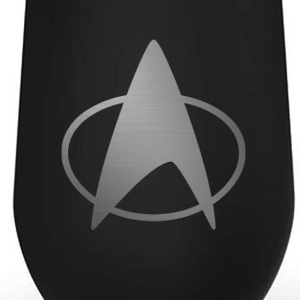 Star Trek: The Next Generation Delta Laser Engraved Wine Tumbler with Straw
