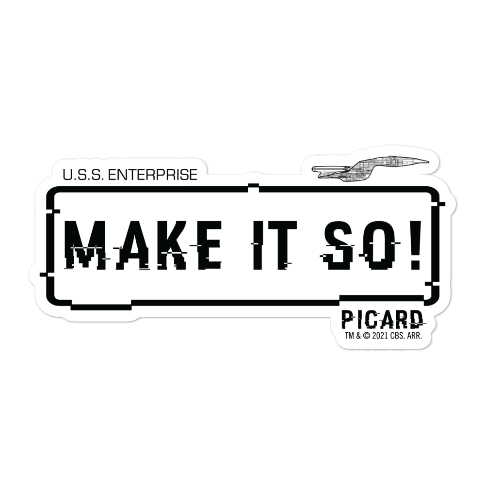 Star Trek: The Next Generation Make It So! Die Cut Sticker