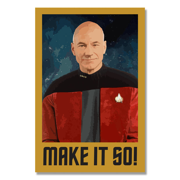 Star Trek: The Next Generation Make It So Portrait Gallery Wrapped Canvas