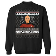 Star Trek: The Next Generation Make It SnowFleece Crewneck Sweatshirt