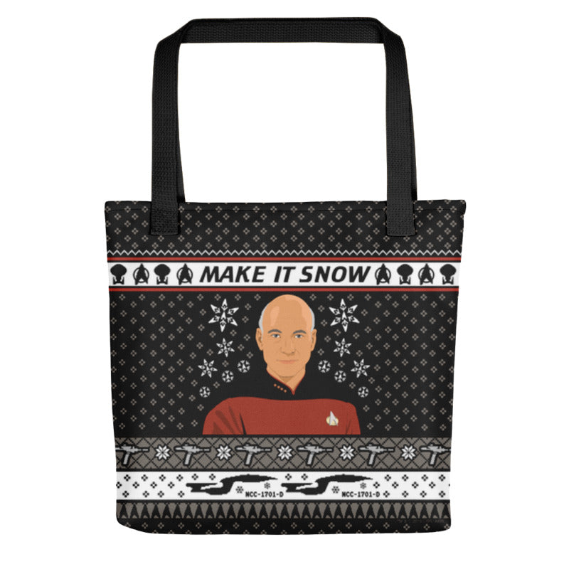 Star Trek: The Next Generation Make It Snow Tote Bag