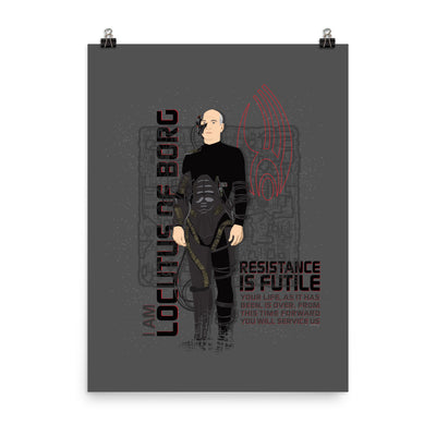 Star Trek: The Next Generation Picard Locutus Borg Satin Poster