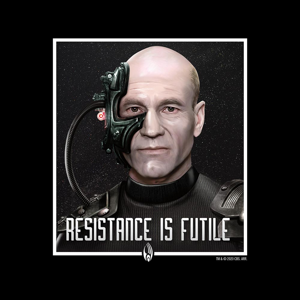 Star Trek: The Next Generation Picard Resistance is Futile Adult Short Sleeve T-Shirt