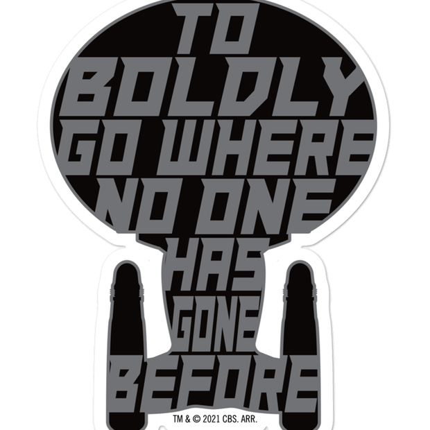 Star Trek: The Next Generation To Boldy Go Die Cut Sticker