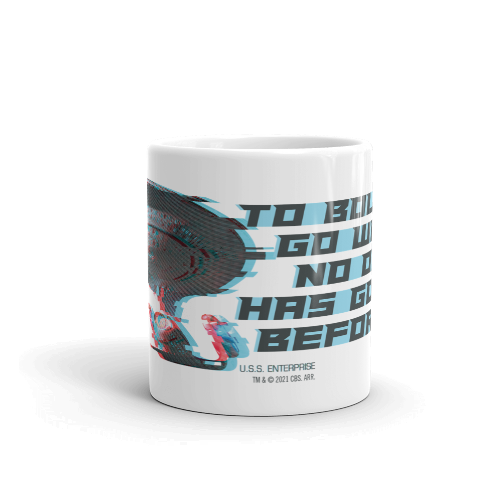 Star Trek: The Next Generation U.S.S. Enterprise Warp Jump  White Mug