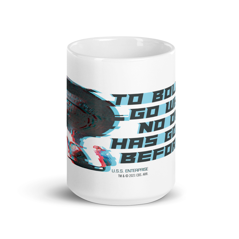 Star Trek: The Next Generation U.S.S. Enterprise Warp Jump  White Mug