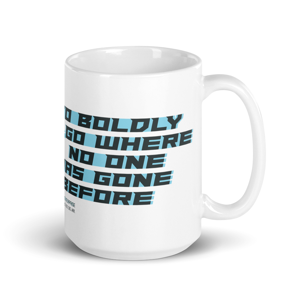 Star Trek: The Next Generation U.S.S. Enterprise Warp Jump  White Mug