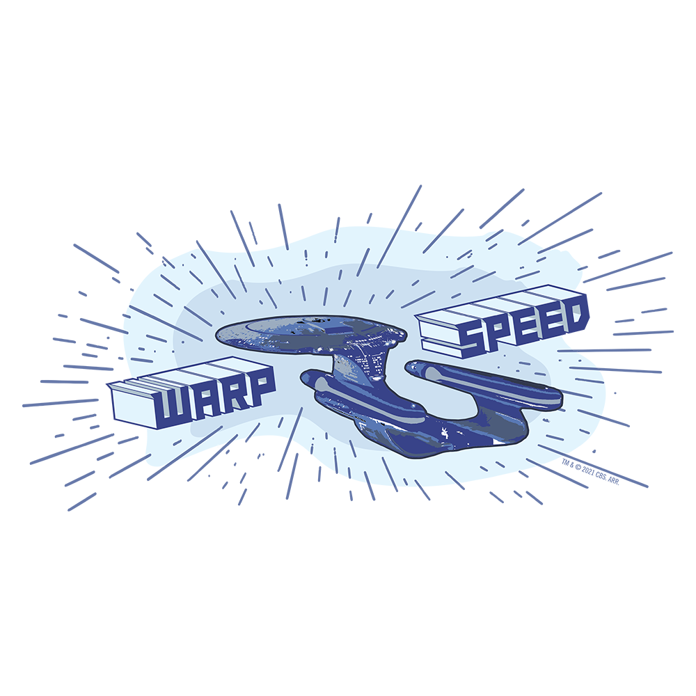 Star Trek: The Next Generation Warp Speed Adult Short Sleeve T-Shirt