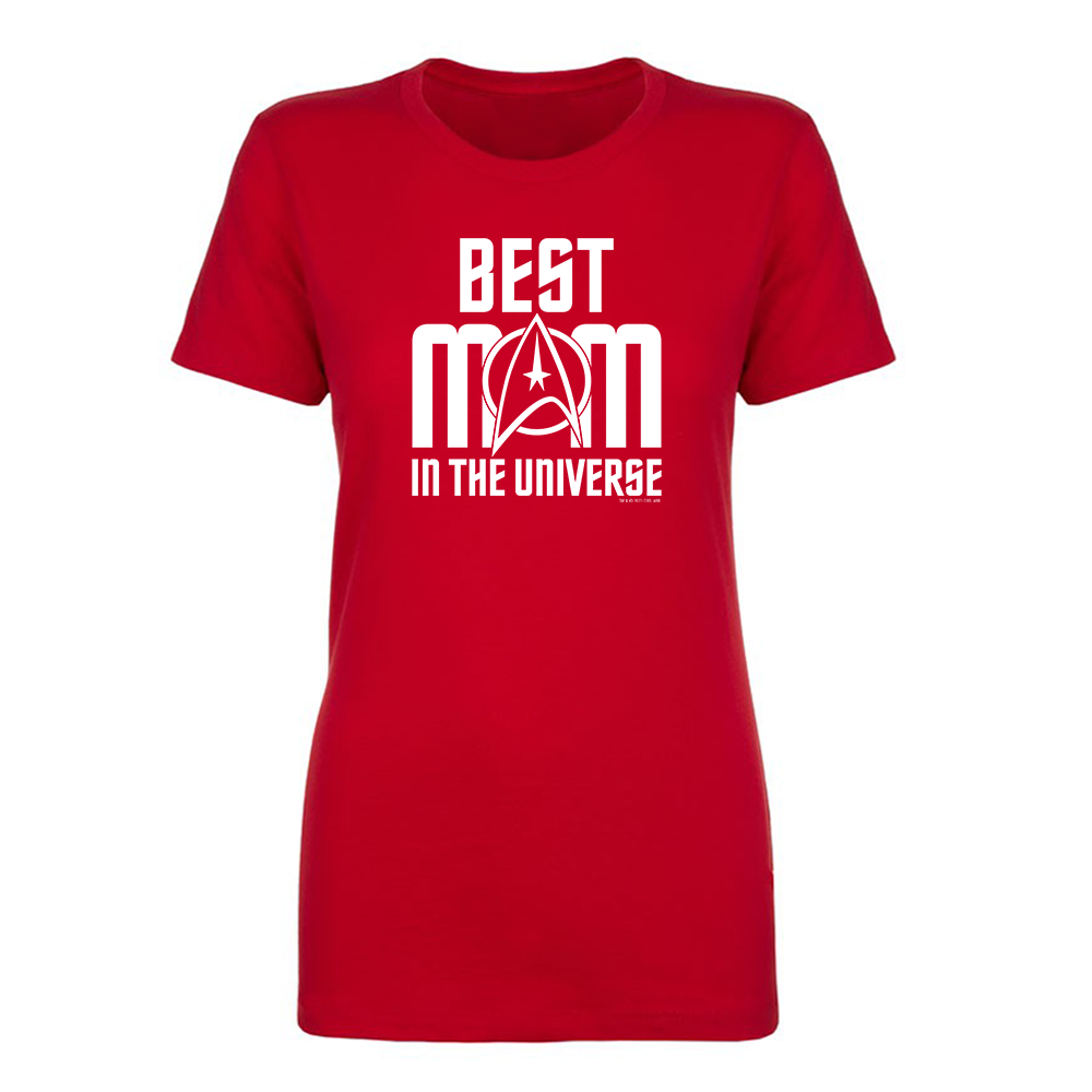 Star Trek: The Original Series Best Mom in The Universe Women's Short Sleeve T-Shirt Red / XL, image size:1000x1000