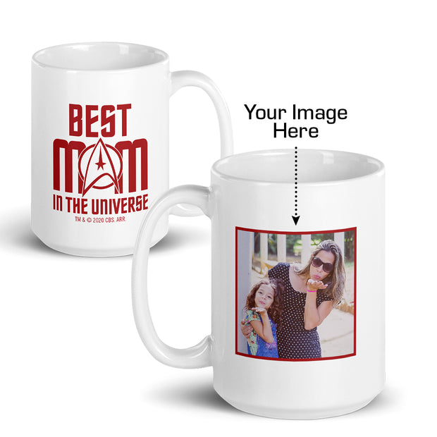 Star Trek: The Original Series Best Mom in the Universe Personalized Photo White Mug