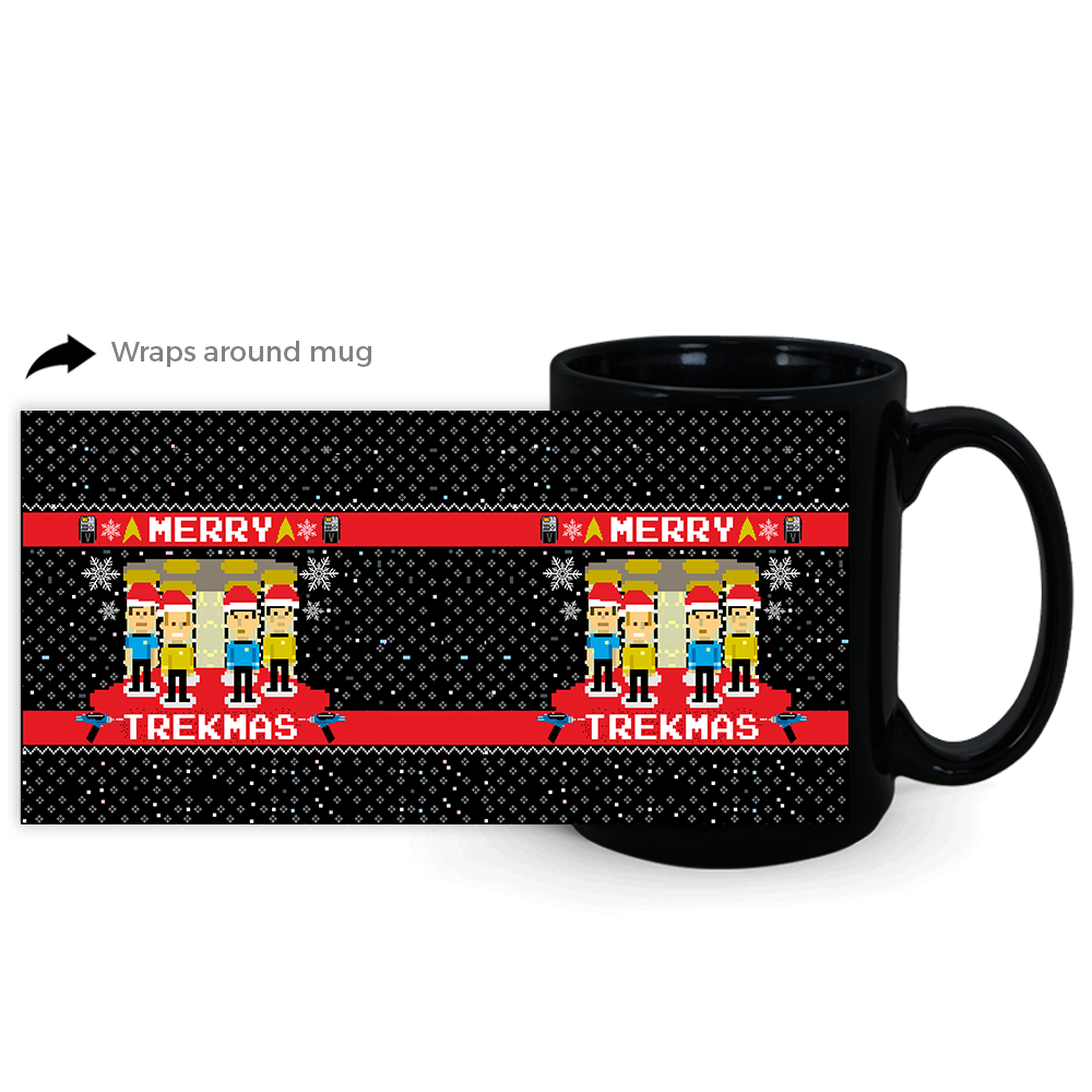 Star Trek: The Original Series Merry Trekmas Black Mug