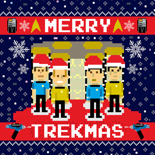 Star Trek: The Original Series Merry Trekmas Sherpa Blanket