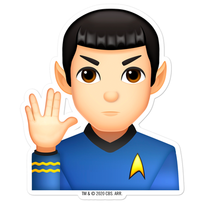 Star Trek: The Original Series Series Spock Emoji Die Cut Sticker