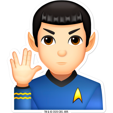 Star Trek: The Original Series Series Spock Emoji Die Cut Sticker