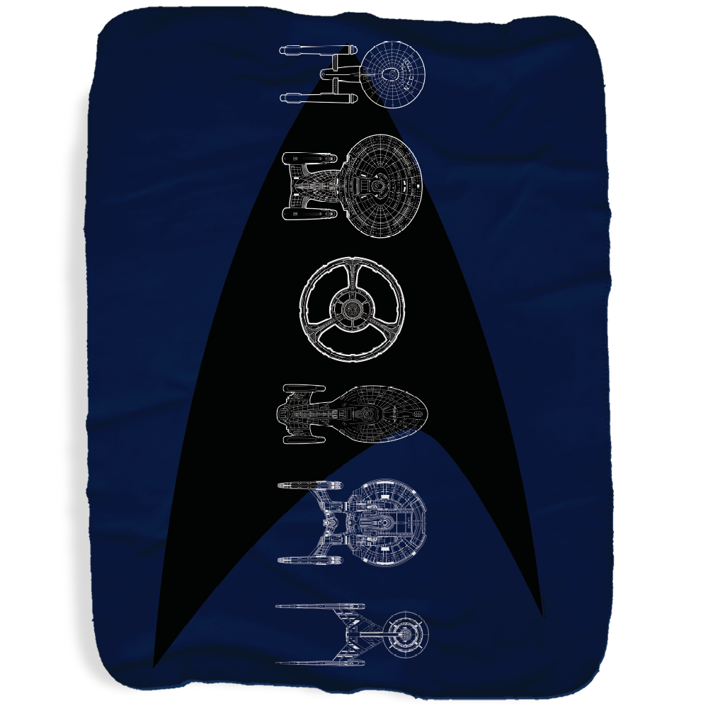 Star Trek: The Original Series Ships of the Line Delta Sherpa Blanket