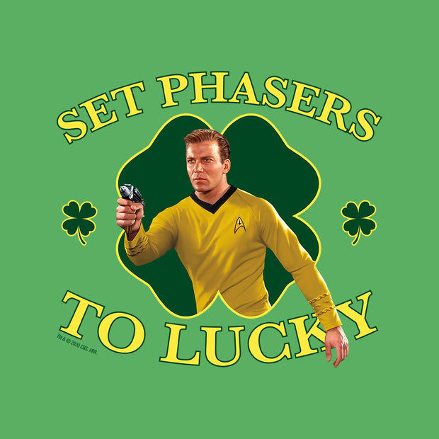 Star Trek: The Original Series Set Phasers to Lucky Adult Short Sleeve T-Shirt