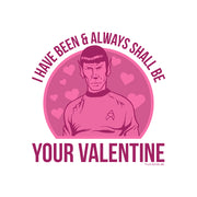 Star Trek: The Original Series Spock Valentine Adult Short Sleeve T-Shirt