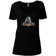 Star Trek: Voyager Gold 25 Logo Women's Relaxed Scoop Neck T-Shirt