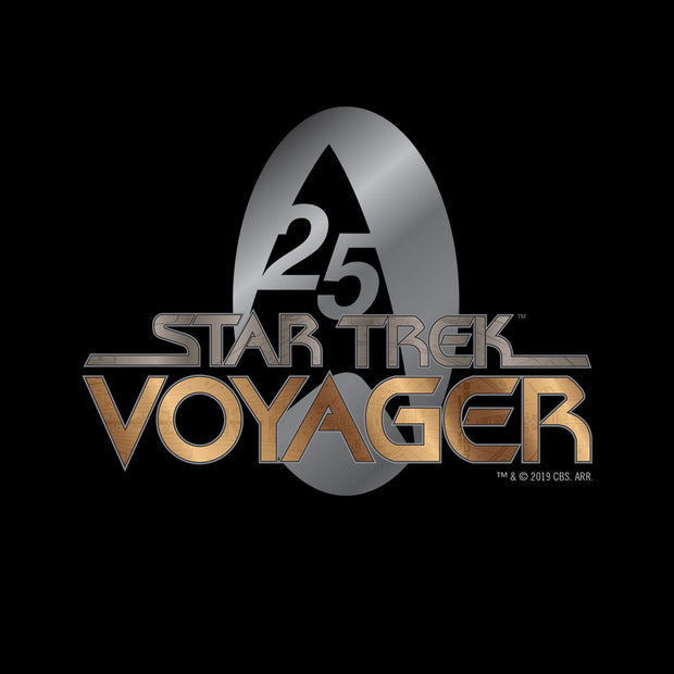 Star Trek: Voyager Gold 25 Logo Women's Relaxed Scoop Neck T-Shirt