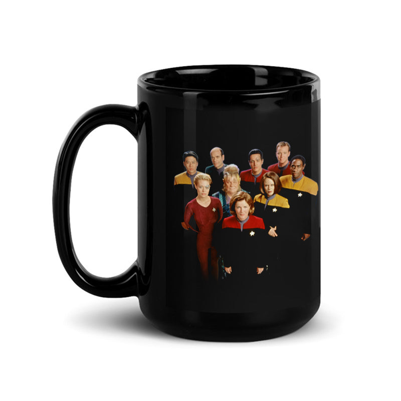 Star Trek: Voyager 25 Gold Crew 2 Black Mug