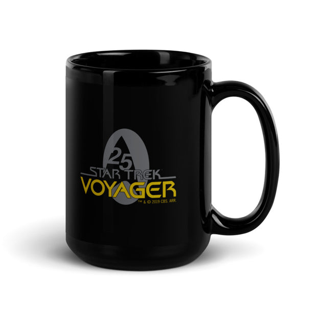 Star Trek: Voyager 25 Schematic Black Mug