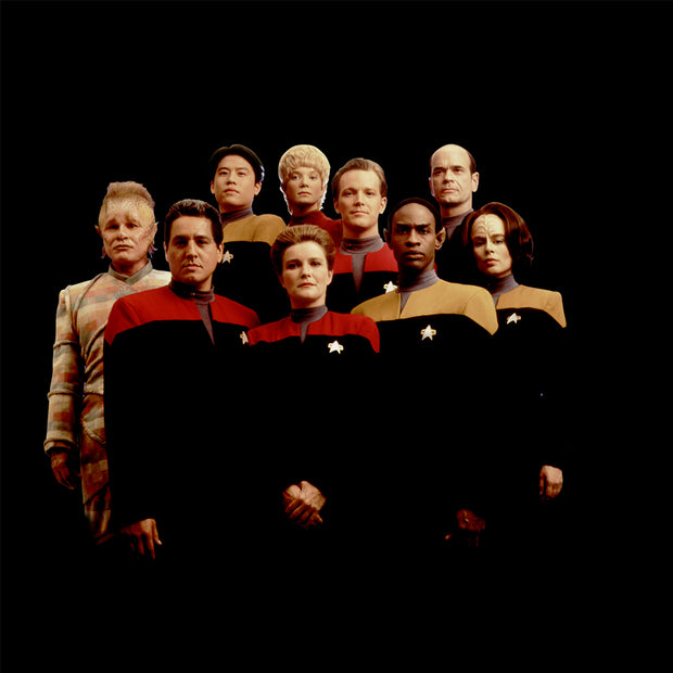 Star Trek: Voyager 25 Gold Crew Double Sided Black Mug