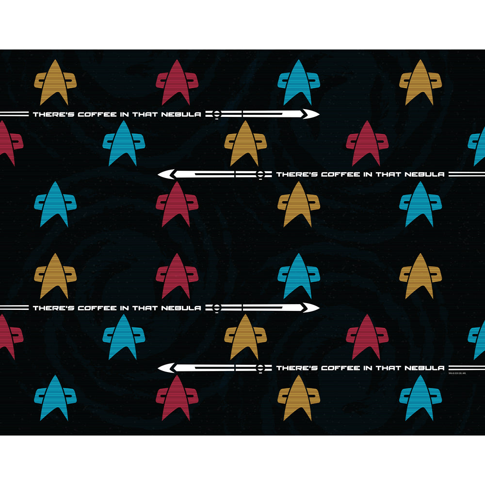 Star Trek: Voyager Coffee in that Nebula Badge Sherpa Blanket