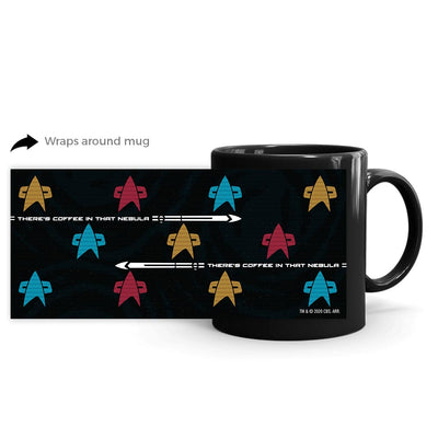 Star Trek: Voyager Coffee in that Nebula Badge Black Mug