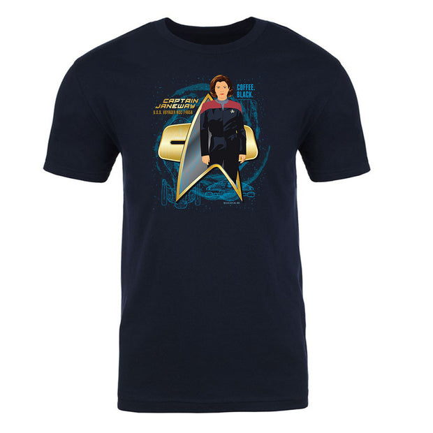 Star Trek: Voyager Captain Janeway Adult Short Sleeve T-Shirt | Star ...