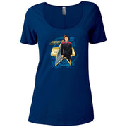 Star Trek: Voyager Captain Janeway Women's Relaxed Scoop Neck T-Shirt