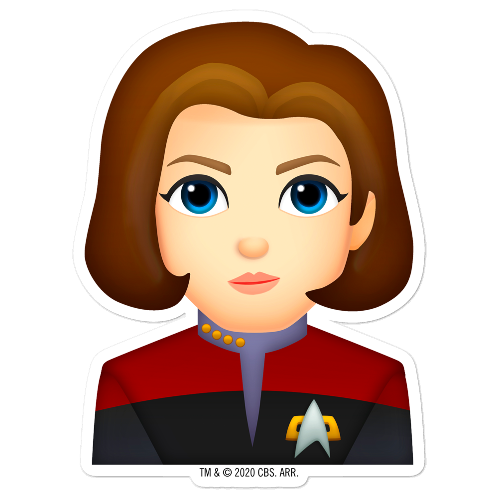 Star Trek: Voyager Janeway Emoji Die Cut Sticker