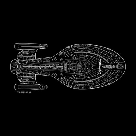 Star Trek: Voyager Schematic Adult Short Sleeve T-Shirt