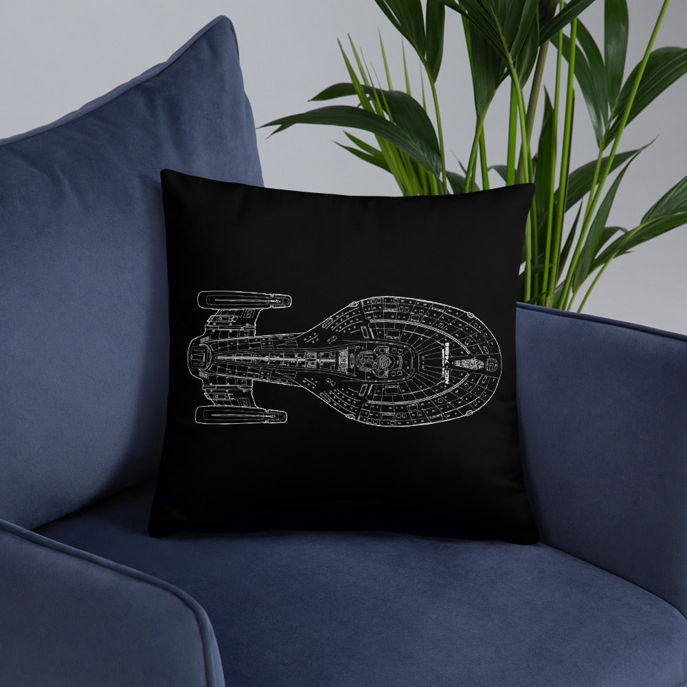 Star Trek: Voyager 25 Schematic Pillow 16" x 16"