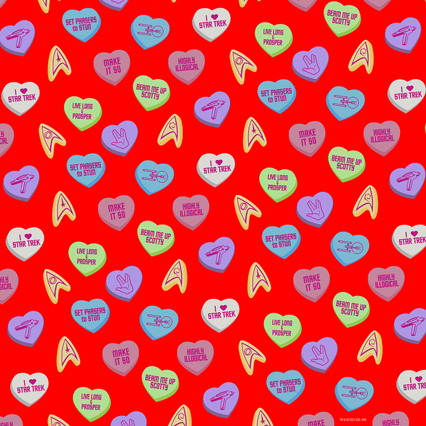 Star Trek Valentine's Day Hearts Sherpa Blanket