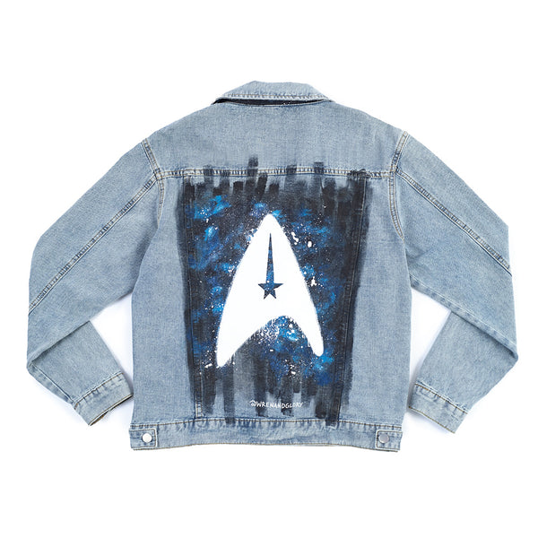 Handpainted night sky newest Jean Jacket