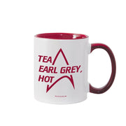 Star Trek: The Next Generation Tea Earl Grey Hot 11 oz Two-Tone Mug - MAROON