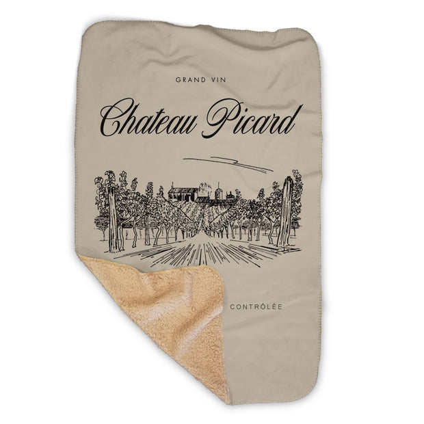 Star Trek: Picard Chateau Picard Vineyard Logo Sherpa Blanket